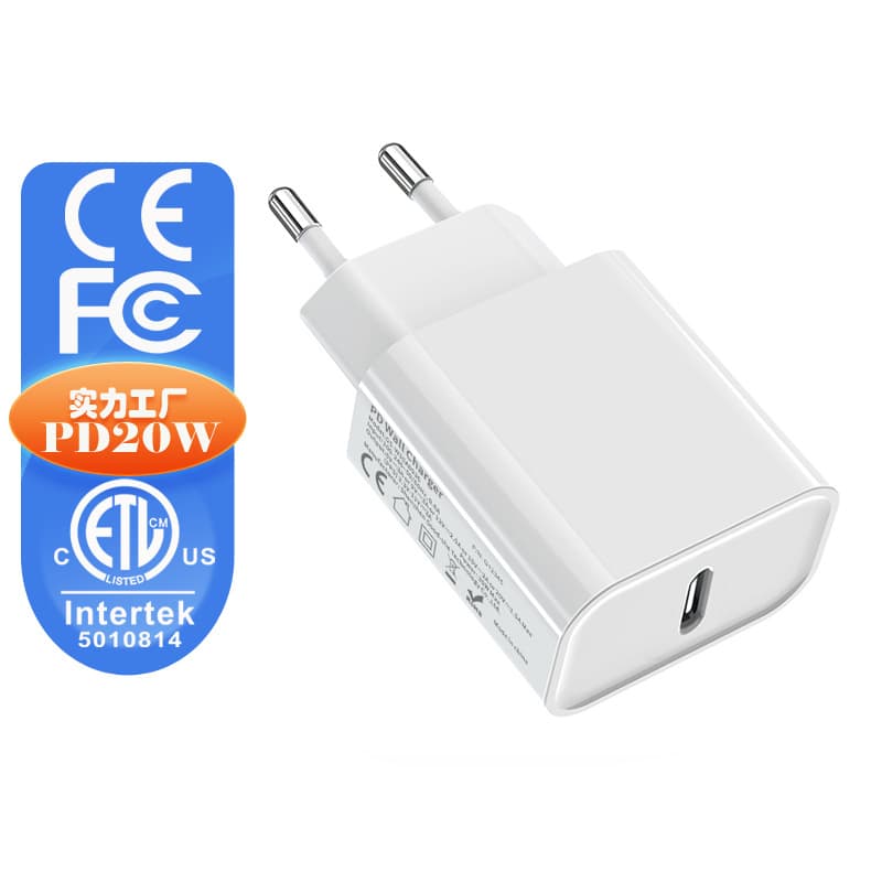 European standard PD20W charger suitable for Apple mobile phone IPhone14 charger 9V2.22A US standard fast charging head CE