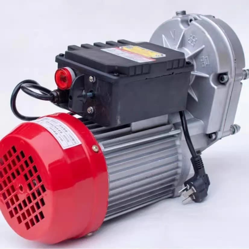 Small hand-pushed cement concrete feed drum mixer copper wire motor 220V gearbox accessories