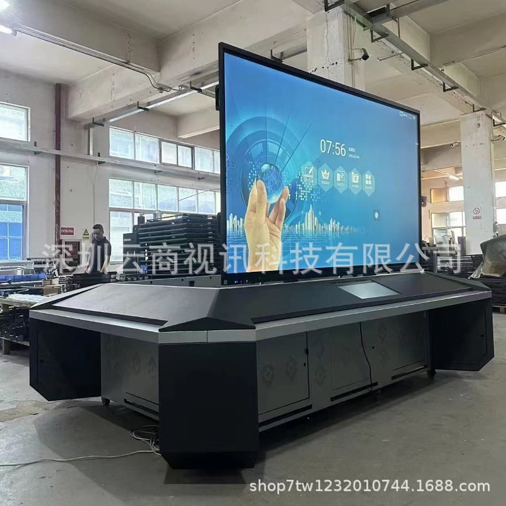 98-inch Electronic Sand Table Touch All-in-One Machine, Multifunctional Liftable Electronic Sand Table with 3D Combat Map