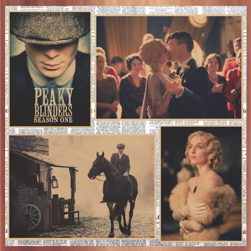 Free shipping Peaky Blinders movie posters retro kraft paper decorative wall murals