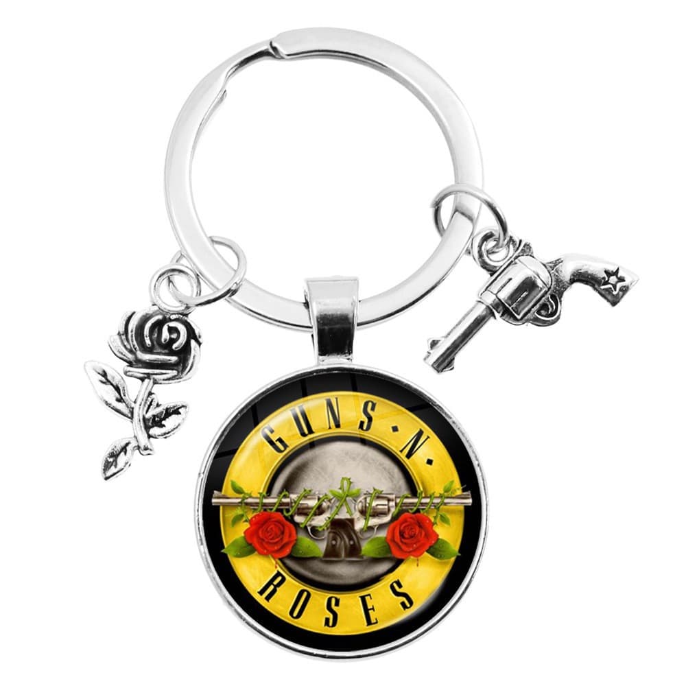 European and American best-selling Guns N Roses rock band keychain Guns N Roses rock band music pendant