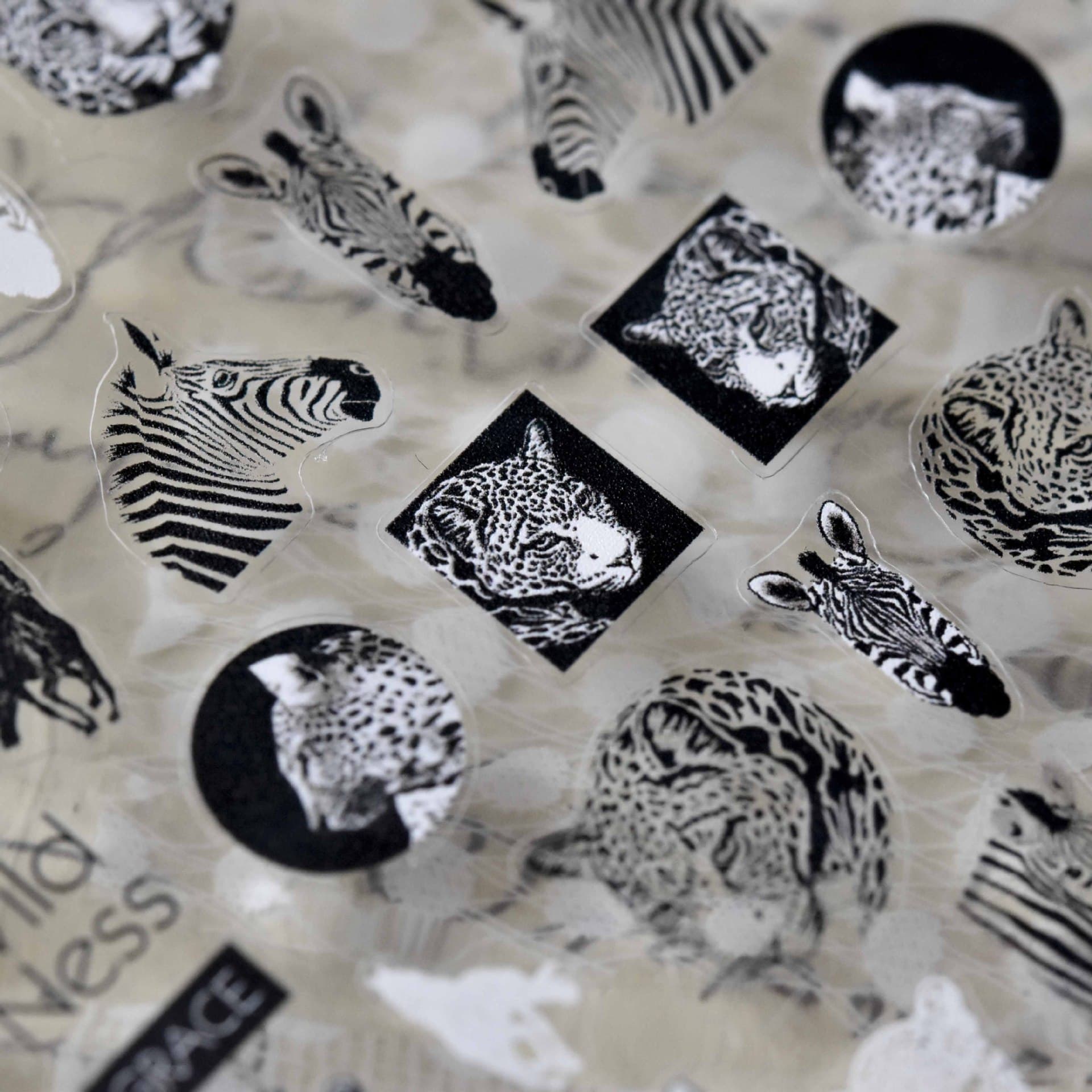 tomoni Thin Tough 281 Hot Style Cute Nail Stickers Japanese 5D Nail Stickers Zebra Head Stickers