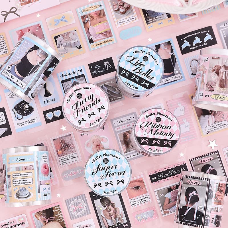 Jily Meet Sincere Product, Ballet Phantom Series - Waste Disposal Tape Second Edition, Korean Style Girly Scrapbook Decoration