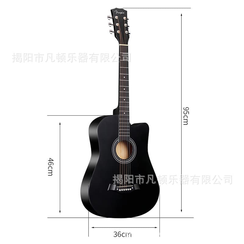 Wholesale Guitar 38/41 Inch Large Stock Folk Acoustic Guitar Full Basswood Guitar Beginner Practice for Men and Women