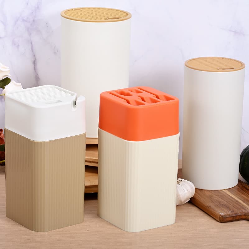 Modern Minimalist Plastic Knife Block, Freely Insert Knife Block, Kitchen Knife Storage Organizer
