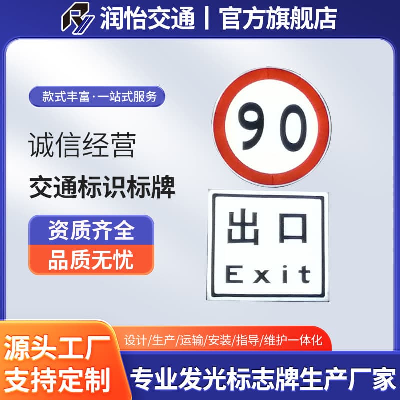 Dot Matrix Luminous Sign Fully Transparent Traffic Sign Active Sign New National Standard LED High Brightness Wholesale