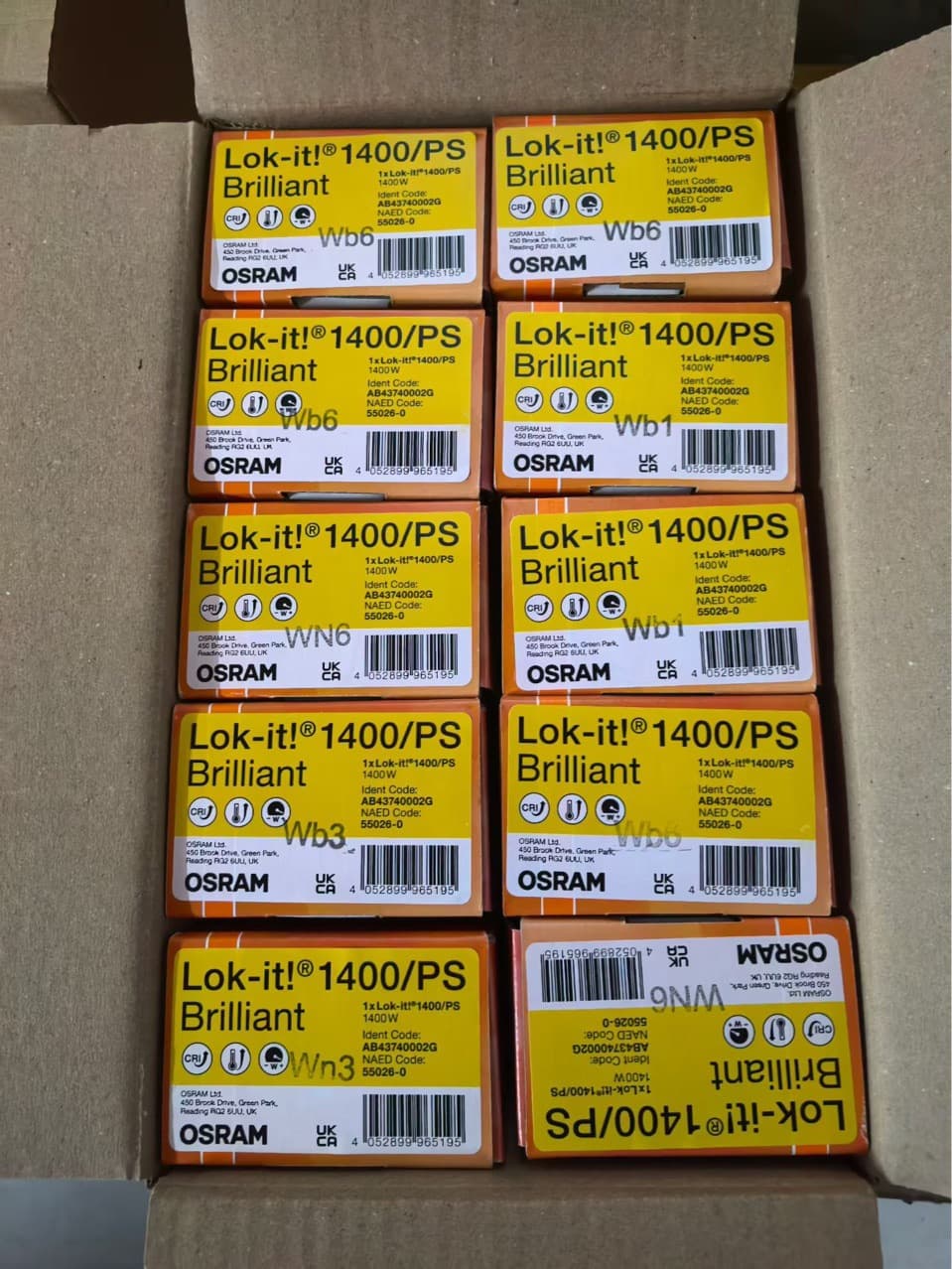 Genuine Osram OSRAM Lok-it! HTI 1400W/PS Brilliant Moving Head Bulb