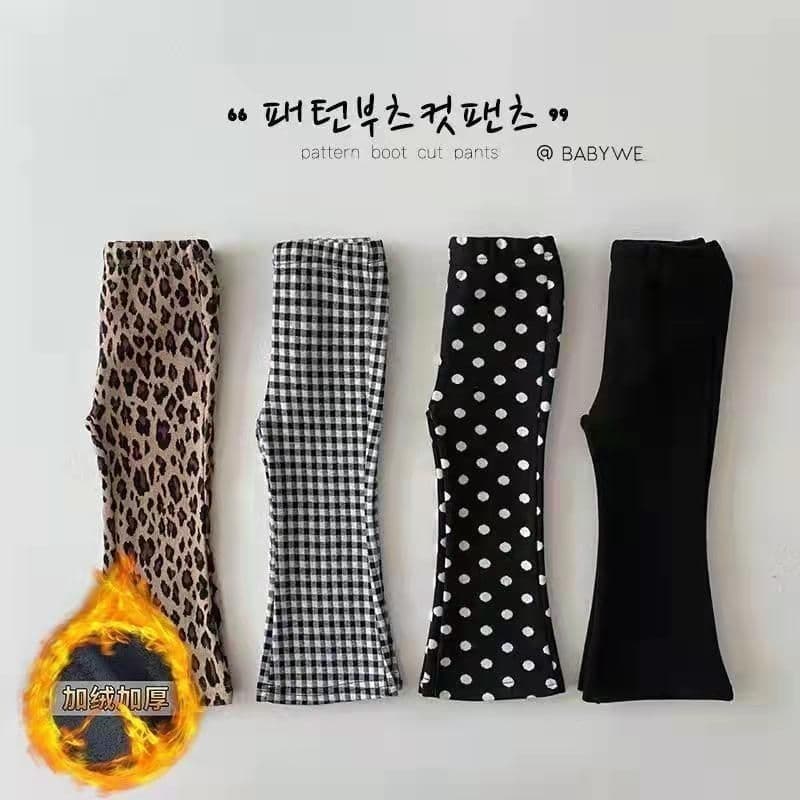 Factory Wholesale Korean Version Stylish Kids' Pants Autumn Winter New Girls' Fleece/Non-Fleece Flared Pants Baby Girl Long Pants