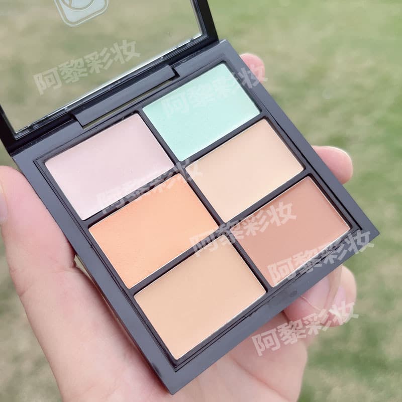 QYMJS / Qingyimei Six-Color Concealer Palette Multi-Color Concealer Cream Contour Highlight Cover Spots Dark Circles Acne Scars