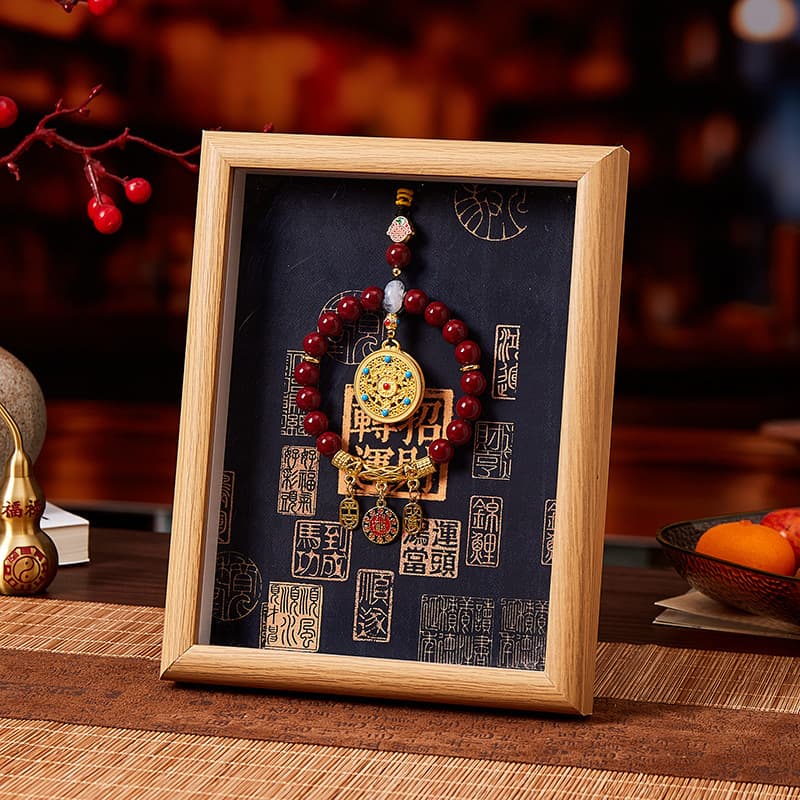 Temple Cultural Creative Products, New Year Wealth Attraction Feng Shui Thangka Souvenirs, National Trend Non-Heritage Charms