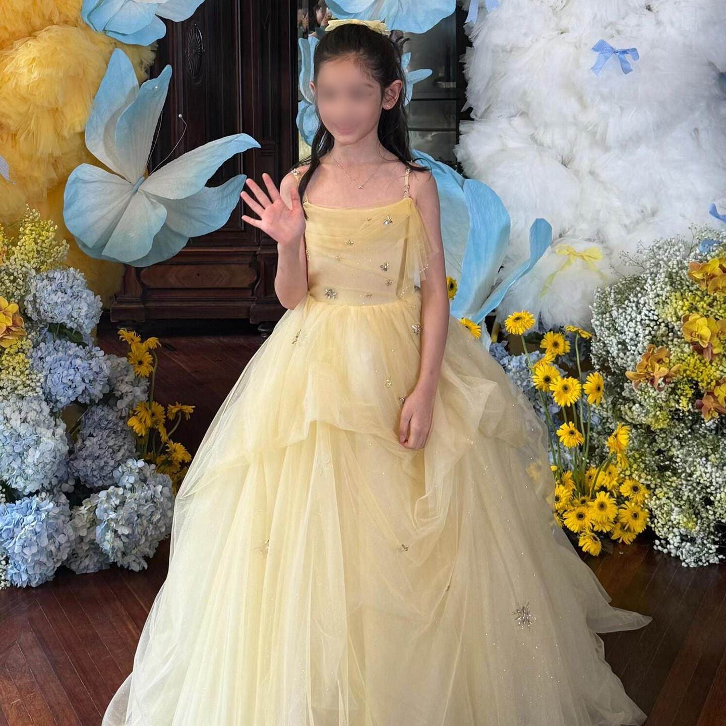 2026 New Summer Children's Formal Dress for Birthday Host, Piano Performance, and Evening Gown for Girls