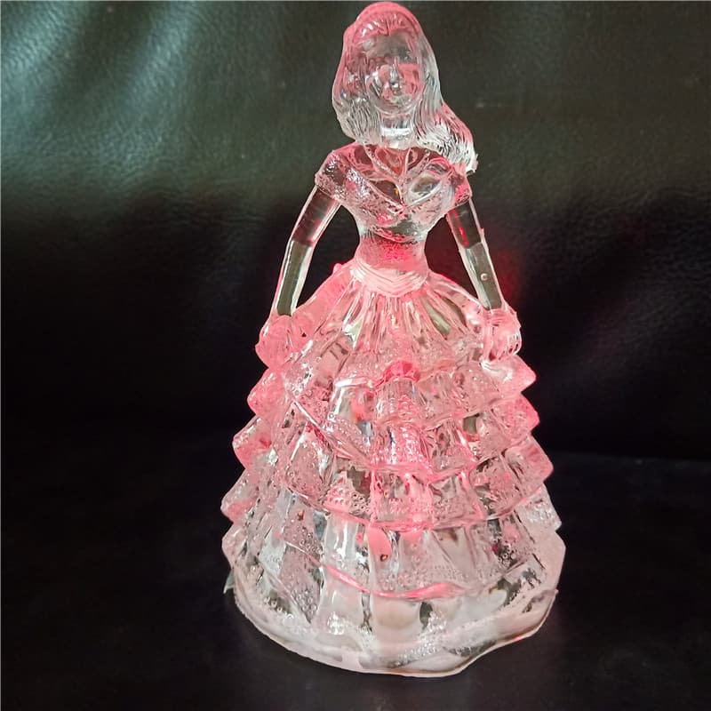 Factory Wholesale Crystal Princess Colorful Acrylic Night Light, Street Stall Night Market Supermarket Supply, 11.5cm
