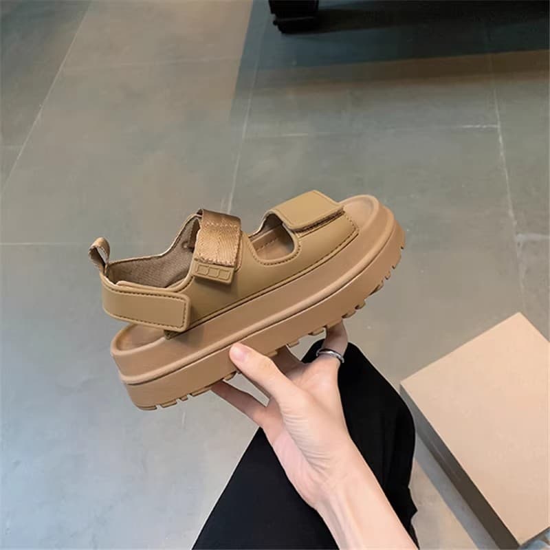 In Stock, Ships Immediately ~ Soft Velcro Strap Thick-Soled Sandals for Women, New Summer Style, Soft Cushioned Platform Casual Sports Beach Shoes