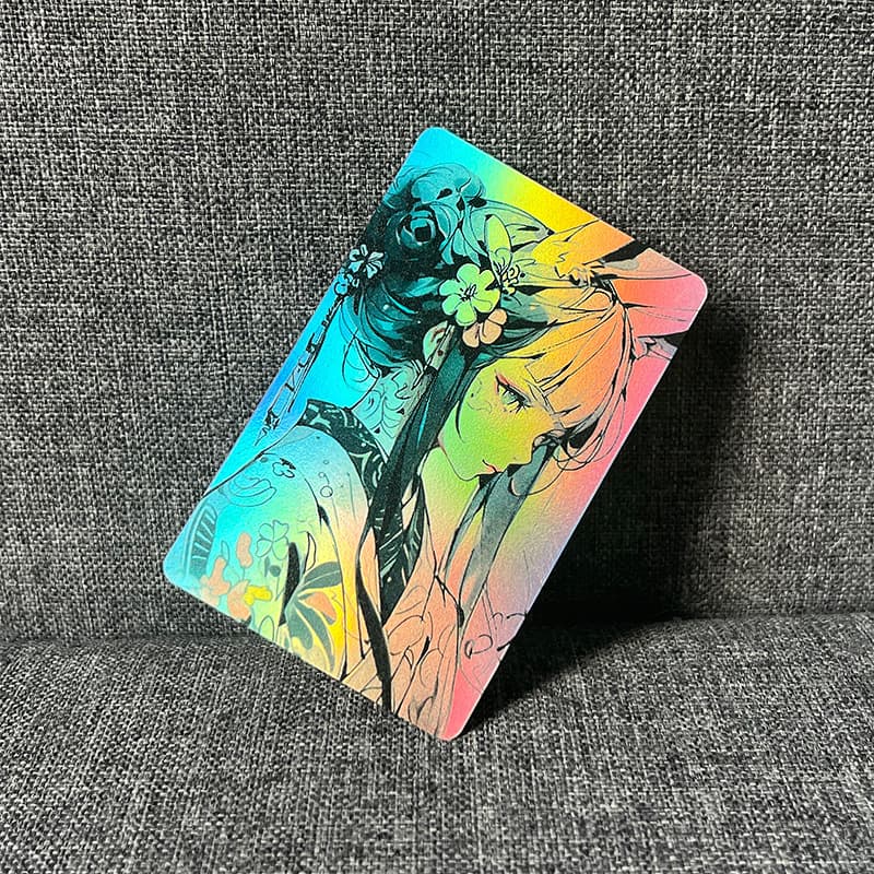 Anime Card Embossed Laser Holographic Collectible Card Custom Game Flash Card Anime Card Customization