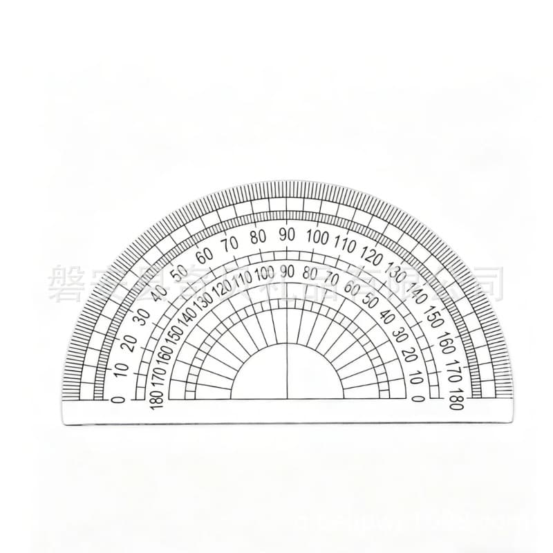Cross-border special supply of transparent semicircular protractor exam drawing 180 degree protractor school stationery set accessories