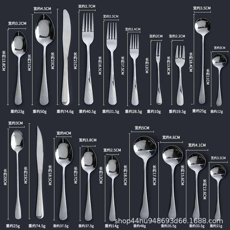 Factory wholesale 1010 stainless steel cutlery knife fork spoon western tableware steak knife fork 1010 stainless steel tableware