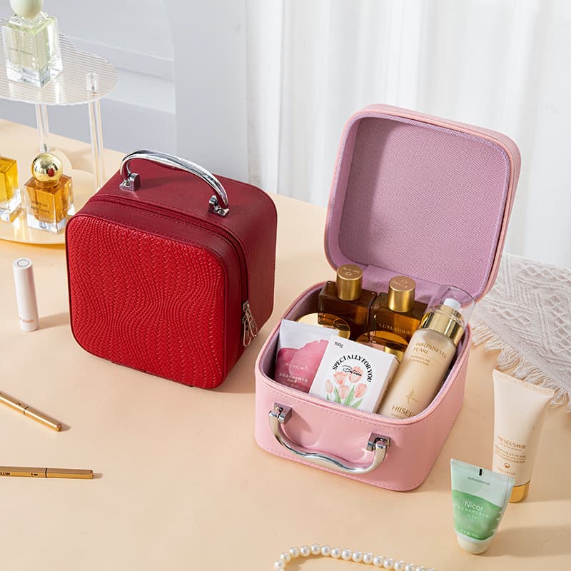Internet celebrity multifunctional handbag women's portable large-capacity cosmetic case travel cosmetics storage bag companion gift box