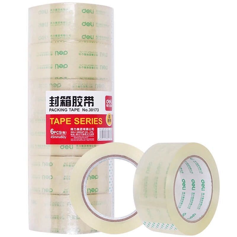 Deli 30173 Packing Tape/Transparent Tape 45mm*60Y Packaging Tape