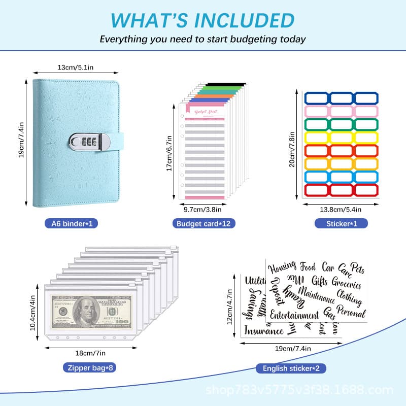Cross-Border A6 Macaron Loose-Leaf Password Book PU Lock Password Notebook Financial Cash Binder Budget Book