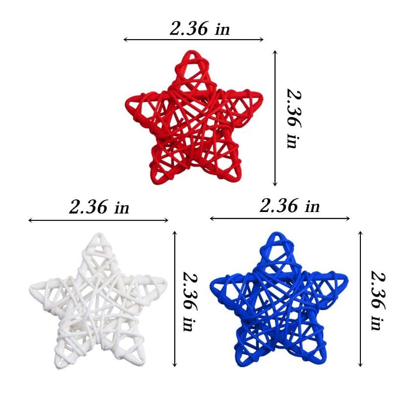 Woven Rattan Star Kindergarten Materials, Photo Props, Corridor Teacher Decoration, American-style Handmade Hanging Decor