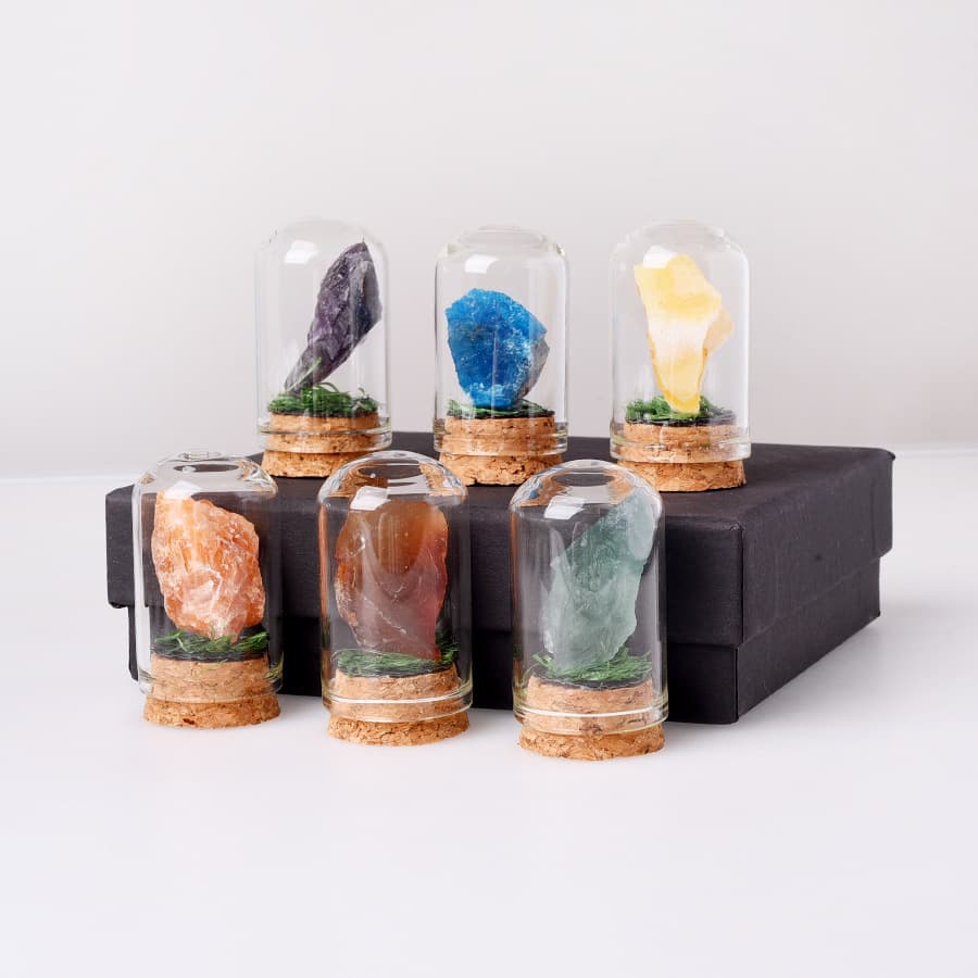 Natural crystal raw stone ore specimen ornaments crystal agate rock mineral mark children's science teaching gift ornaments