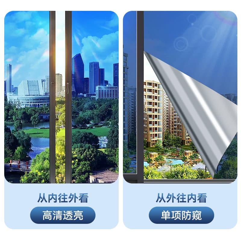 Wow Window Sticker Glass Insulation Film Privacy Protection Home Sunroom Shade Tool Balcony Sunscreen Glass Film