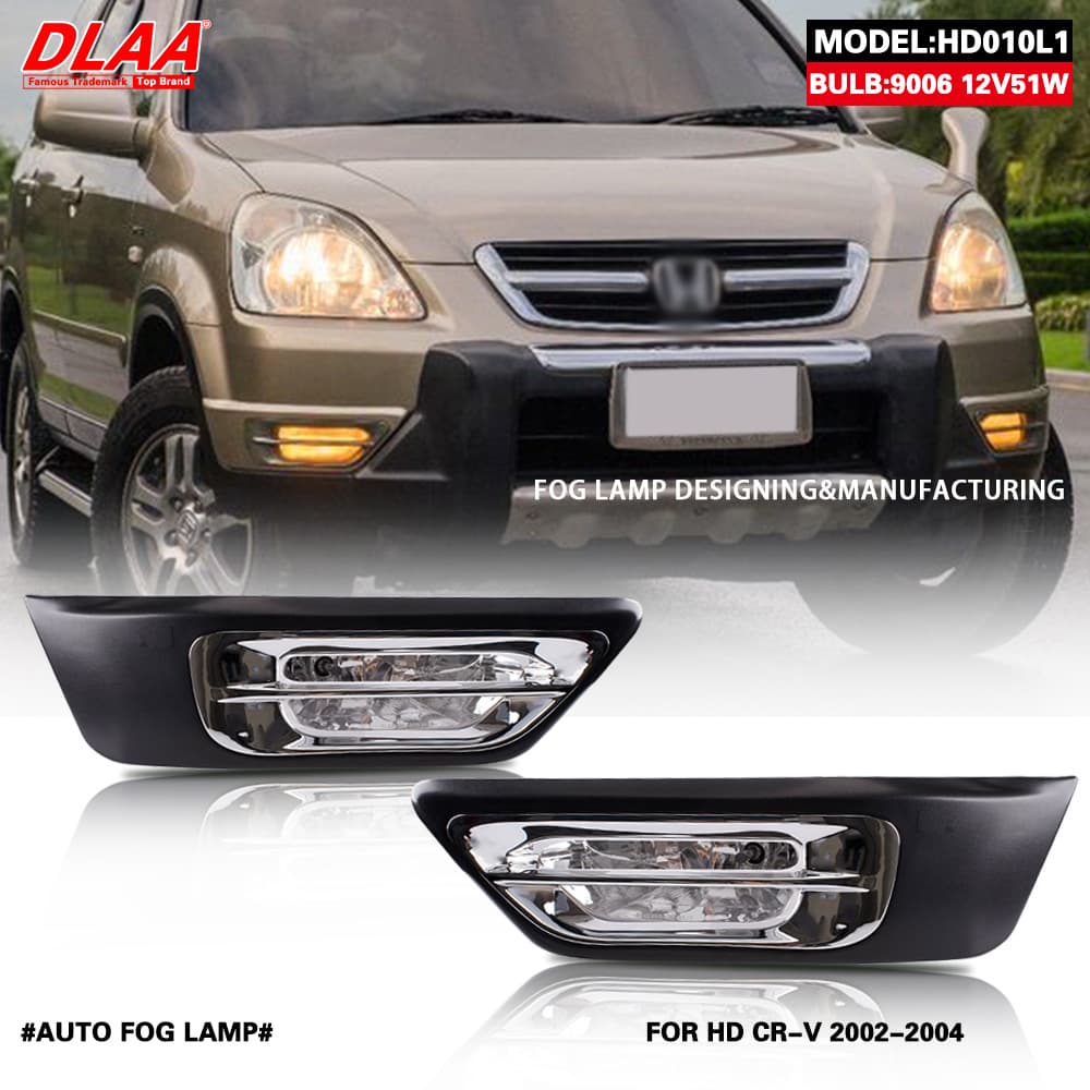 Compatible with Honda 2002/2003/2004 Old Model CRV Front Fog Light Assembly, Anti-Fog Light, Daytime Running Light, Bumper Light