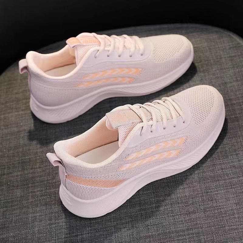 Women's Lightweight Breathable Outdoor Running Shoes, Soft Comfortable Flat Sole Four-Season Mesh Knit Shoes, Mother Shoes, Women's Shoes