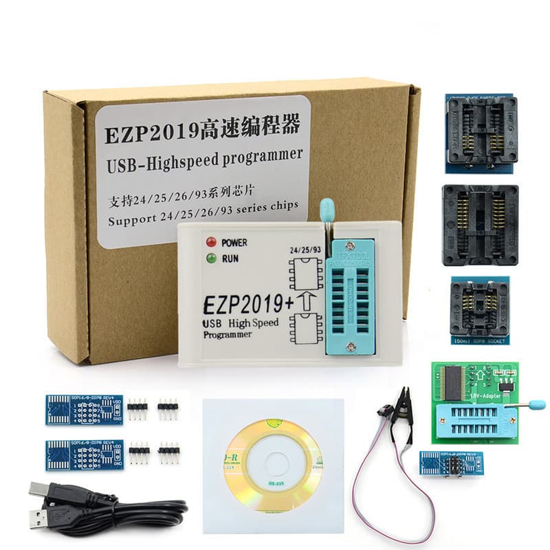 EZP2019 High-Speed SPI FLASH Programmer 24/25/93 BIOS 25T80 Burner Offline Copy