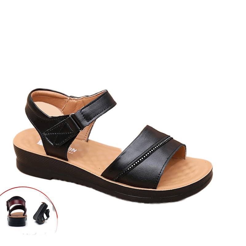 Mother Sandals Women Summer Flat Low Heel Middle-aged and Elderly Women Soft Sole Wide Width Elderly Sandals Women