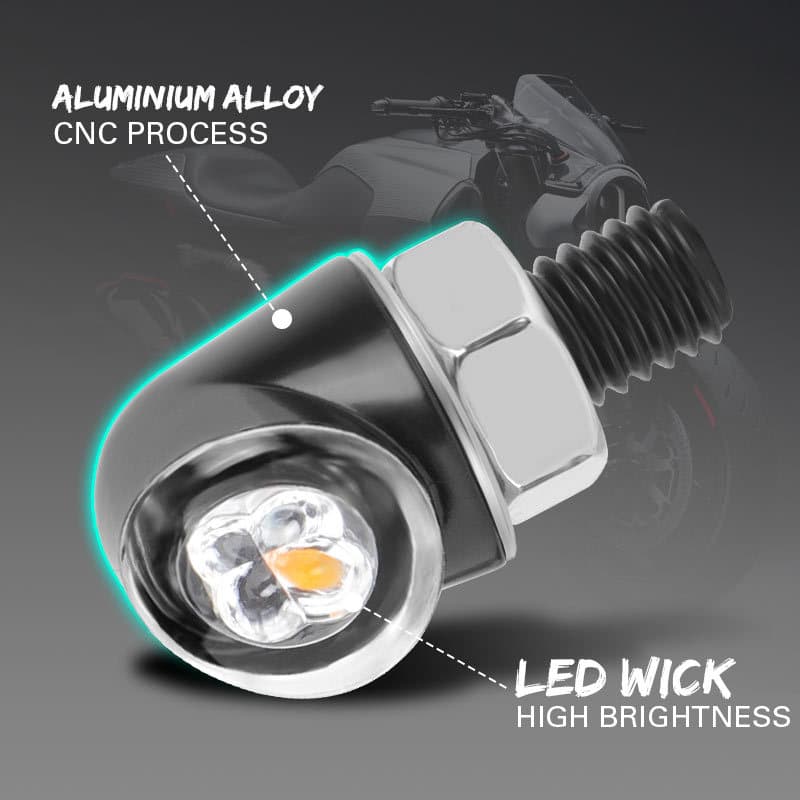 Motorcycle Accessories Cruise Prince Car Retro Motorcycle Modified Mini Metal Two-Color Small Turn Signal Indicator