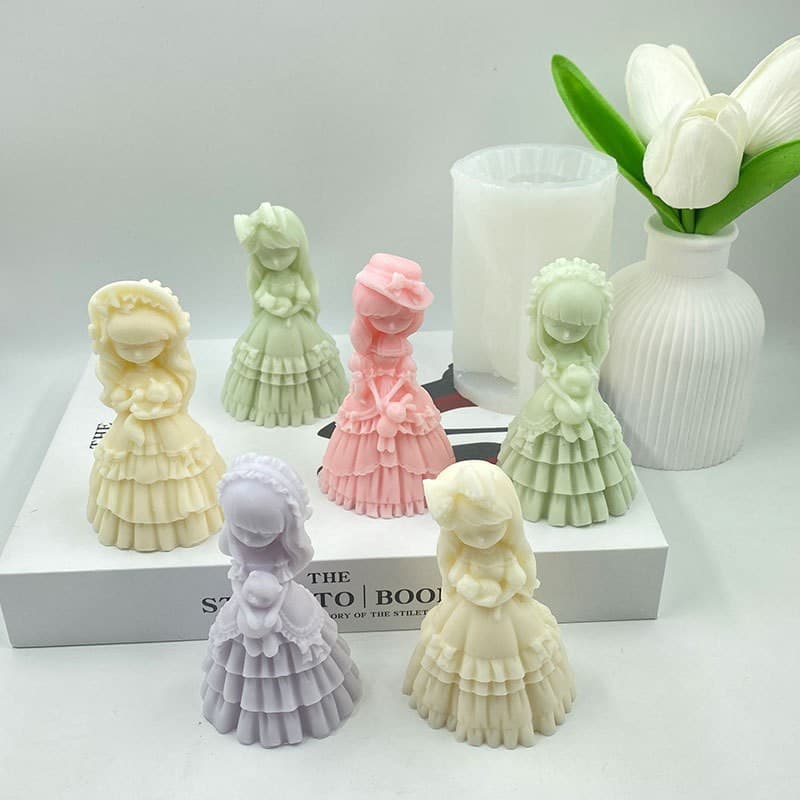Princess Betty Scented Candle Plaster Silicone Mold DIY Cute Princess Girl Betty Plaster Candle Ornament