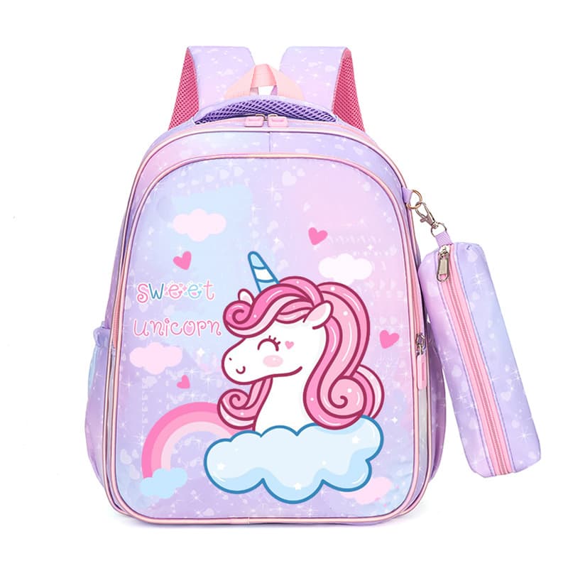 New Unicorn Kids Backpack Cartoon Cute Kindergarten School Bag Pony Shoulder Backpack for Boys Girls Students