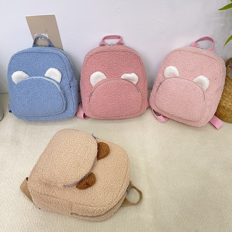 Kindergarten school bag for girls, large class, lightweight preschool class, cute children's bag, cartoon backpack, plush mini backpack