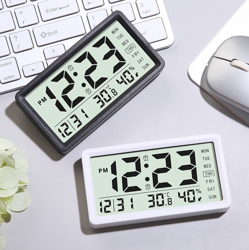 New Smart Clock Perpetual Calendar Digital Alarm Clock Electronic Clock Student Electronic Alarm Clock Cross-border Temperature and Humidity Electronic Clock