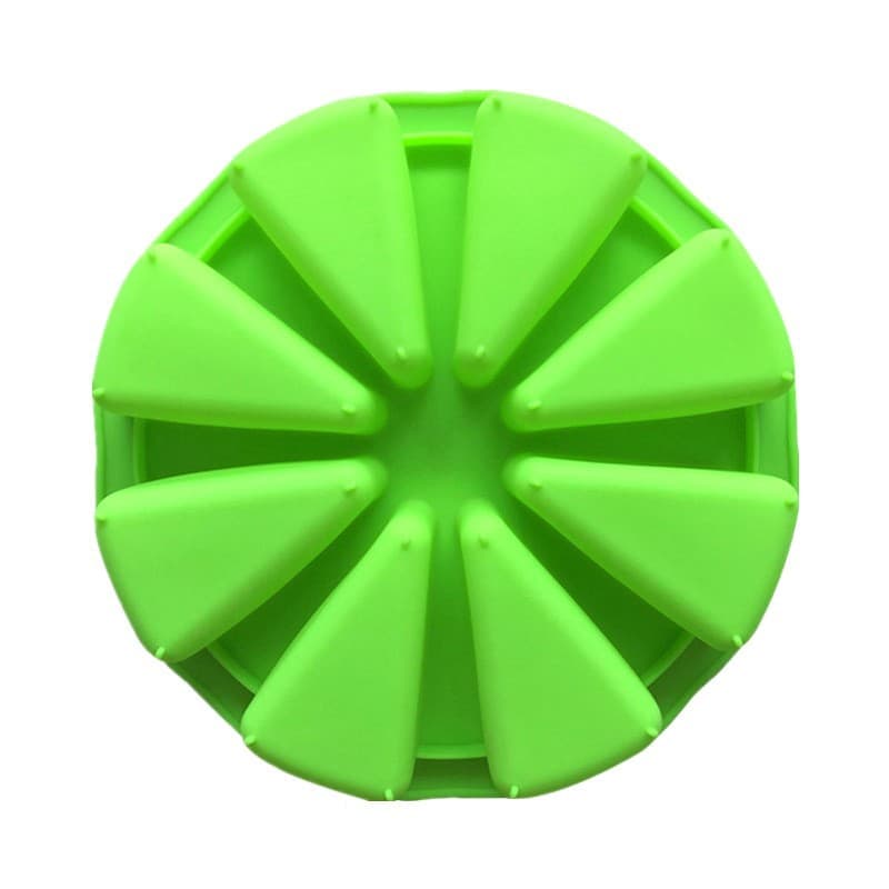 8-Cavity Scone Silicone Cake Mold DIY Orange-Shaped Toast Bread Mold Cheese Pizza Pan Baking Tool