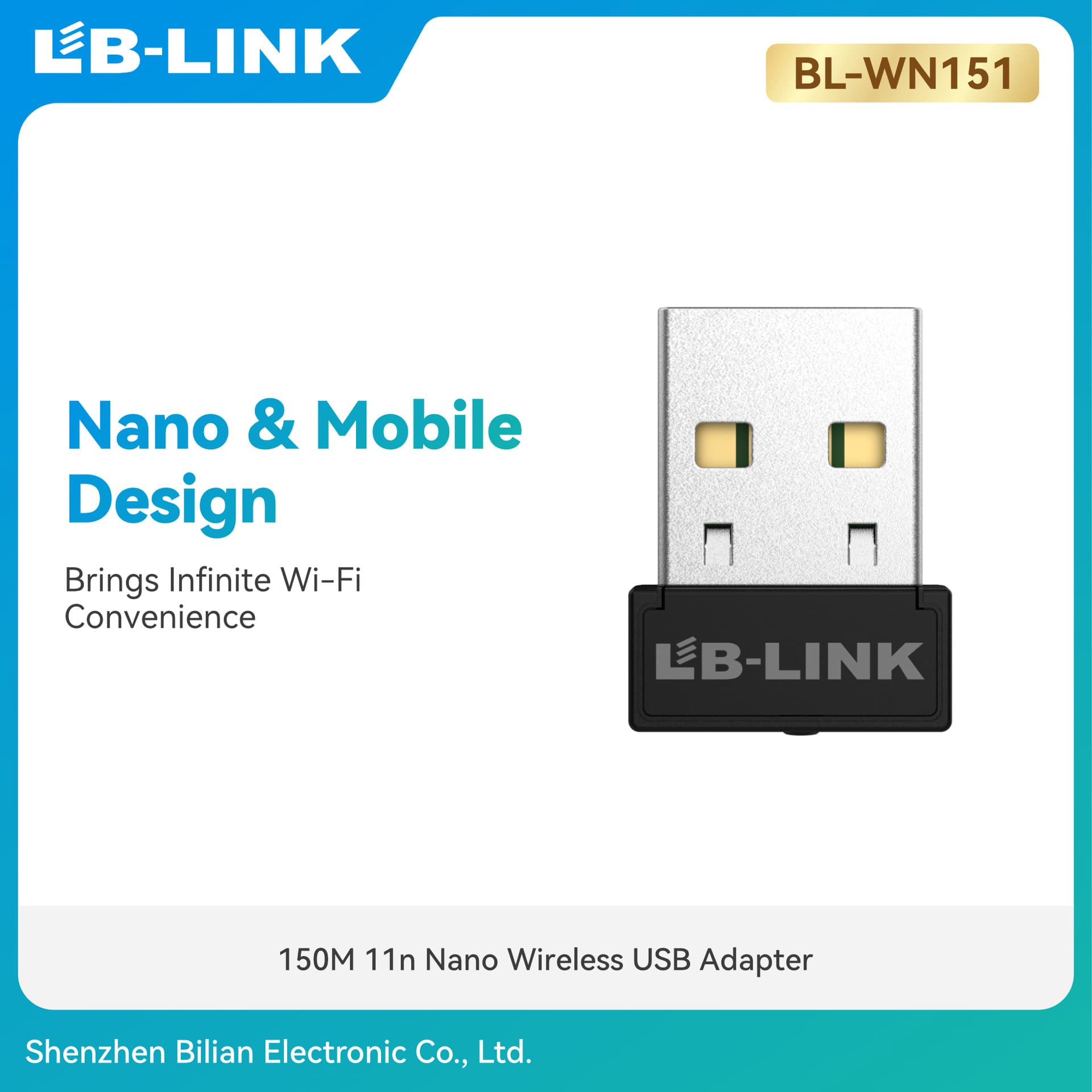 LB-LINK MT7601 USB Wireless Network Card Mini Desktop/Laptop Receiver BL-WN151