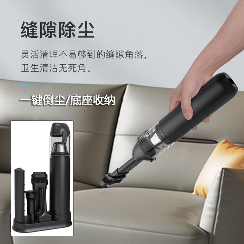 Handheld Portable Wireless Vacuum Cleaner with Strong Suction, One-Button Dust Ejection, USB Keyboard Desktop Cleaner for Computers
