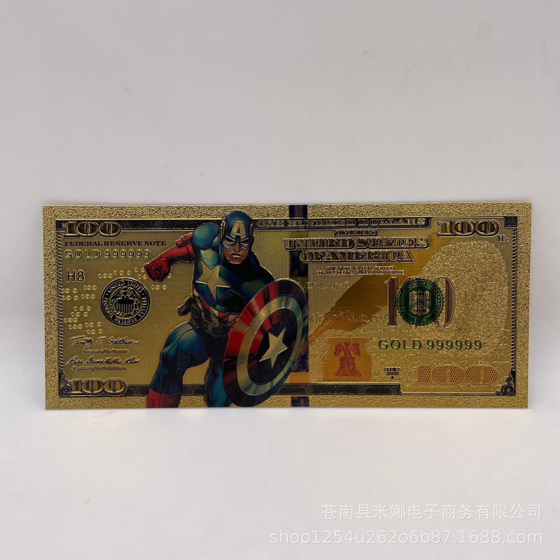Superhero Marvel Series Gold Foil Plastic Card Craft Waterproof Commemorative Collection Wholesale Customizable