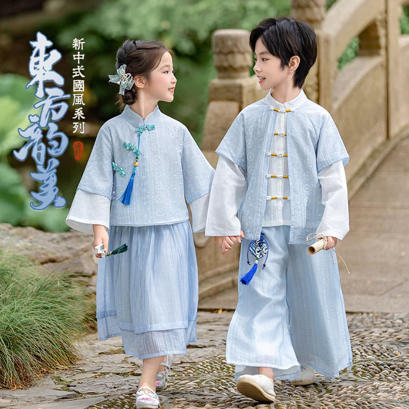 New Spring/Autumn Style Ancient Costume Chinese Hanfu for Children's Performances, Summer Children's Performance Costumes, One-Piece Dropshipping, Cross-Border Delivery