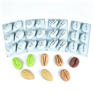 Realistic Nut Almond Pistachio Pecan Mousse Cake Baking Mold Coffee Bean French Dessert Silicone Mold