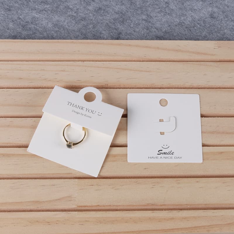 6x6cm Korean-style ring card, finger ring packaging card, pinky ring hang tag, foldable card, customizable logo