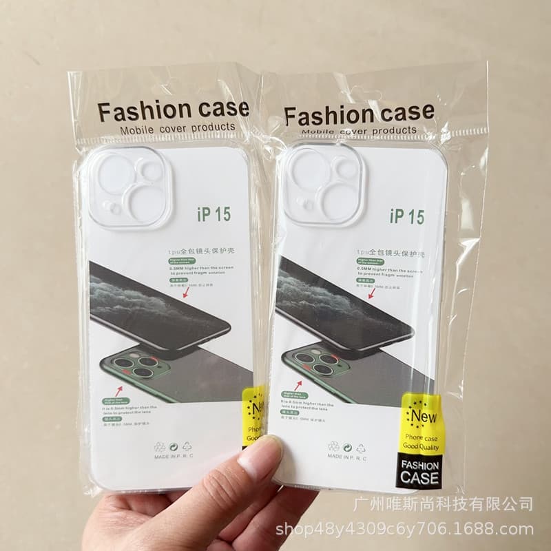 Compatible with iPhone 17 Transparent Soft Case Apple 16E Thickened 1.5mm Precision Hole Protective Cover XR Full Coverage Lens 12