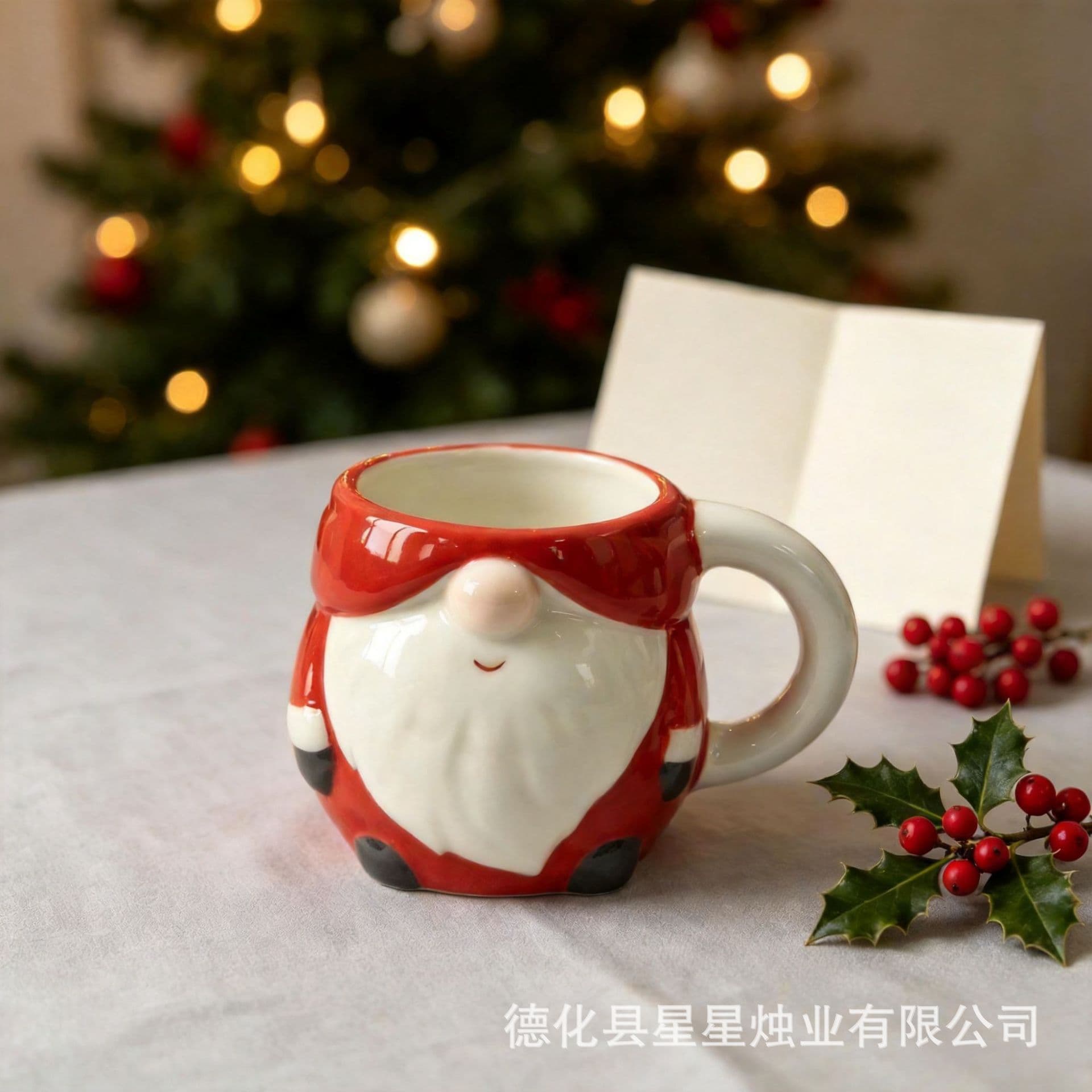 Cross-border Christmas Gift Ceramic Mug Personalized Santa Claus Coffee Cup Breakfast Practical Gnome Cup