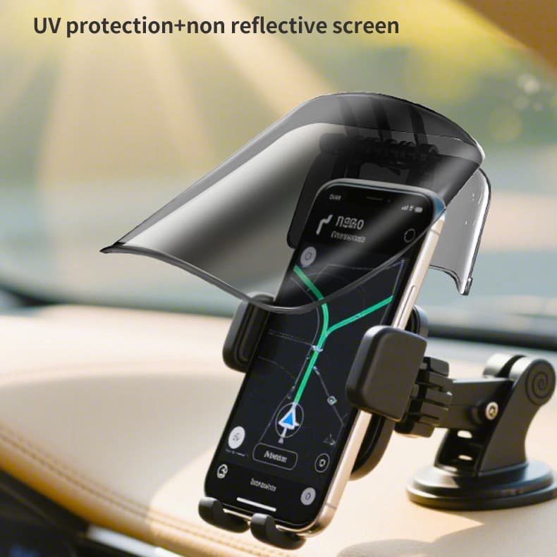 Cross-border Phone Sun Visor Clip, Easy Installation, Multi-angle, Portable, Foldable Phone Sun Visor