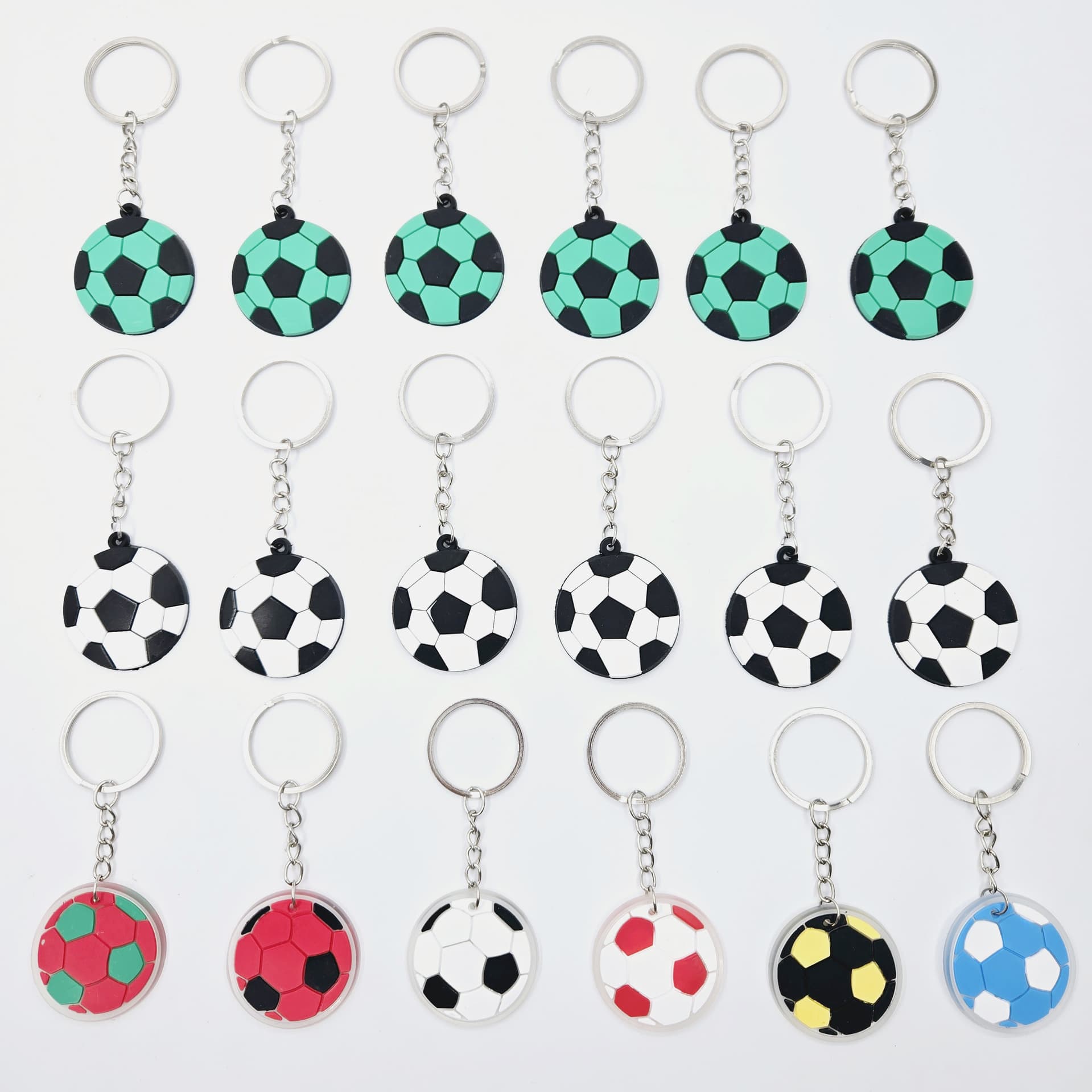 Cross-border World Cup Football Keychain Keyring Rugby Basketball Volleyball Baseball Beach Ball Soft Rubber Keychain