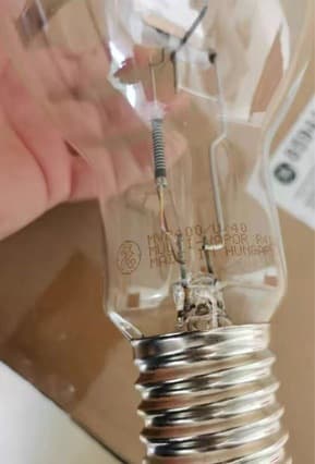 GE General Electric Metal Halide Lamp MVR400/U/40, Made in Hungary, Power 400W