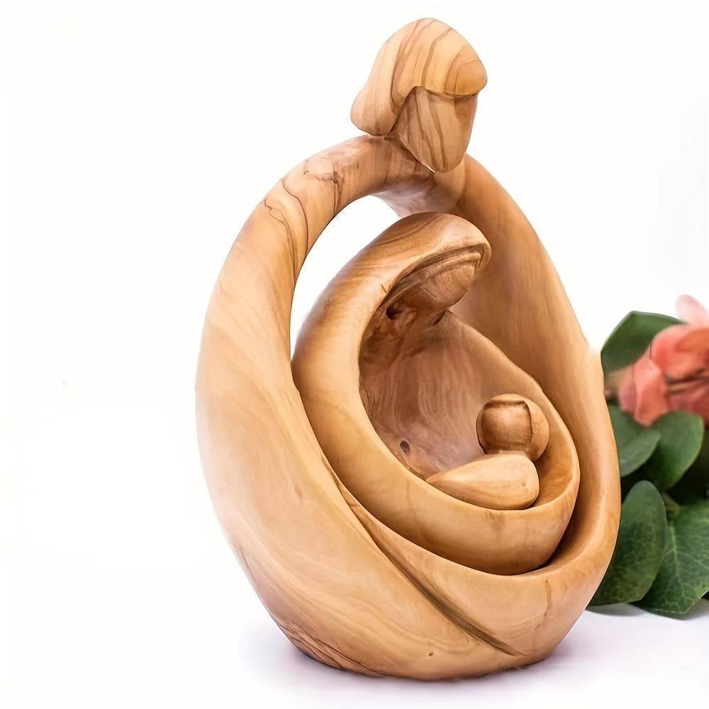 Cross-border Imitation Wood Nativity Ornament Home Garden Design Decoration Resin Craft Decoration Baby