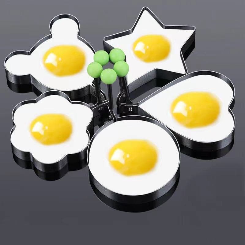 Creative Stainless Steel Egg Frying Pan, Heart-Shaped Egg Mold, Heart Model Egg Ring for Frying and Steaming Poached Eggs