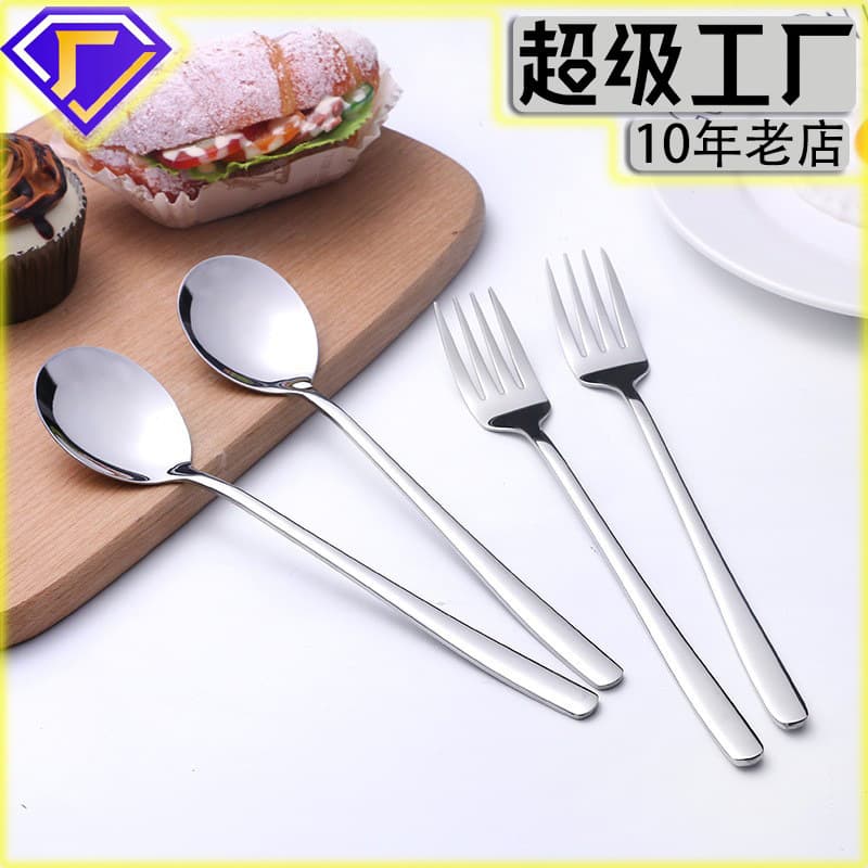 Stainless steel tableware Korean series 304 Korean spoon and fork hotel tableware knife, fork and spoon can be lasered with logo